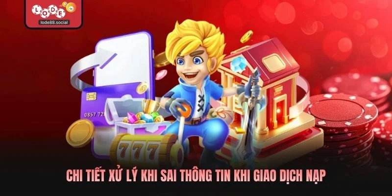 Chi tiết xử lý khi sai thông tin khi giao dịch nạp